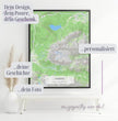 Personalisierte topographische Landkarte klassischer Stil - einzigartiger kann es nicht sein! - posterfolio.de