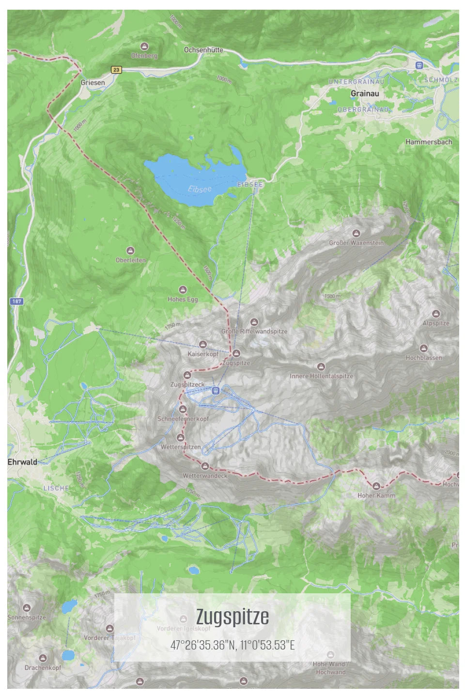 Personalisierte topographische Landkarte klassischer Stil - einzigartiger kann es nicht sein!