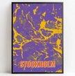 Personalisierte Landkarte Stockholm im Style Pop Punk - posterfolio.de