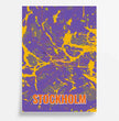 Personalisierte Landkarte Stockholm im Style Pop Punk - posterfolio.de
