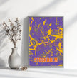 Personalisierte Landkarte Stockholm im Style Pop Punk - posterfolio.de