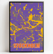 Personalisierte Landkarte Stockholm im Style Pop Punk - posterfolio.de