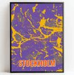 Personalisierte Landkarte Stockholm im Style Pop Punk - posterfolio.de
