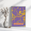 Personalisierte Landkarte Stockholm im Style Pop Punk - posterfolio.de