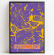 Personalisierte Landkarte Stockholm im Style Pop Punk - posterfolio.de