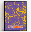 Personalisierte Landkarte Stockholm im Style Pop Punk - posterfolio.de