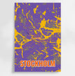 Personalisierte Landkarte Stockholm im Style Pop Punk