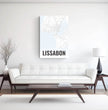 Deine individuell gestaltete Landkarte im Style “Lissabon” mit einem transparenten Verlauf - posterfolio.de