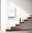 Deine individuell gestaltete Landkarte im Style “Lissabon” mit einem transparenten Verlauf - posterfolio.de
