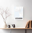 Deine individuell gestaltete Landkarte im Style “Lissabon” mit einem transparenten Verlauf - posterfolio.de