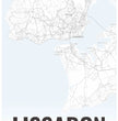 Deine individuell gestaltete Landkarte im Style “Lissabon” mit einem transparenten Verlauf - posterfolio.de