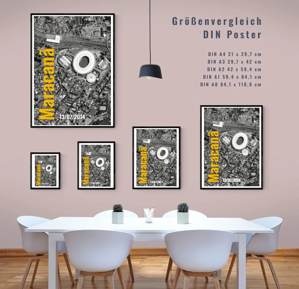 Dein personalisiertes Poster der Fußballstadien - Gestalte jetzt dein individuelles Stadion-Poster im Style “Maracanã”