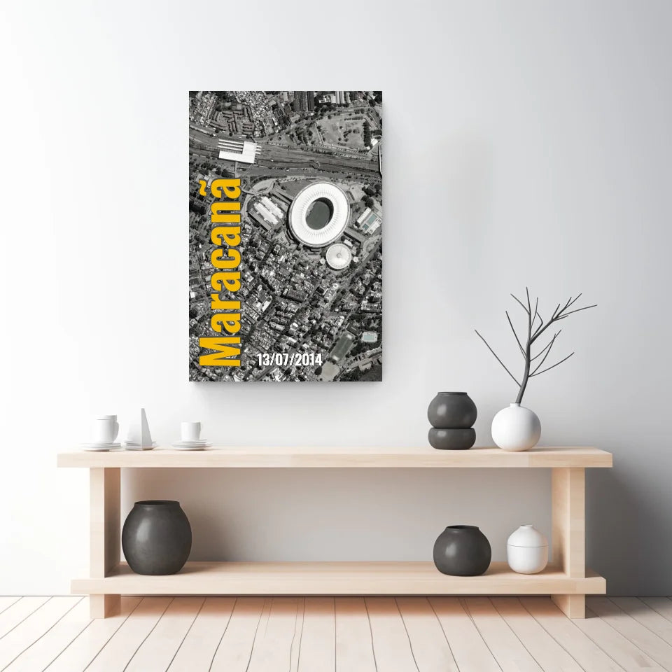 Dein personalisiertes Poster der Fußballstadien - Gestalte jetzt dein individuelles Stadion-Poster im Style “Maracanã”