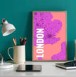Einzigartiges Geschenk: Personalisierte Landkarte im London Style - Dein individuelles Highlight! - posterfolio.de