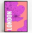 Einzigartiges Geschenk: Personalisierte Landkarte im London Style - Dein individuelles Highlight! - posterfolio.de