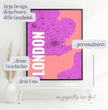 Einzigartiges Geschenk: Personalisierte Landkarte im London Style - Dein individuelles Highlight! - posterfolio.de