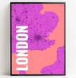 Einzigartiges Geschenk: Personalisierte Landkarte im London Style - Dein individuelles Highlight! - posterfolio.de