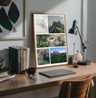 Fotocollage mit Landkarte und Koordinaten – Drei Zinnen Dolomiten - posterfolio.de