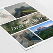 Fotocollage mit Landkarte und Koordinaten – Drei Zinnen Dolomiten - posterfolio.de