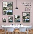 Fotocollage mit Landkarte und Koordinaten – Drei Zinnen Dolomiten - posterfolio.de
