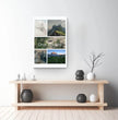 Fotocollage mit Landkarte und Koordinaten – Drei Zinnen Dolomiten - posterfolio.de
