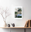 Fotocollage mit Landkarte und Koordinaten – Drei Zinnen Dolomiten - posterfolio.de