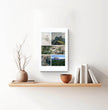 Fotocollage mit Landkarte und Koordinaten – Drei Zinnen Dolomiten - posterfolio.de