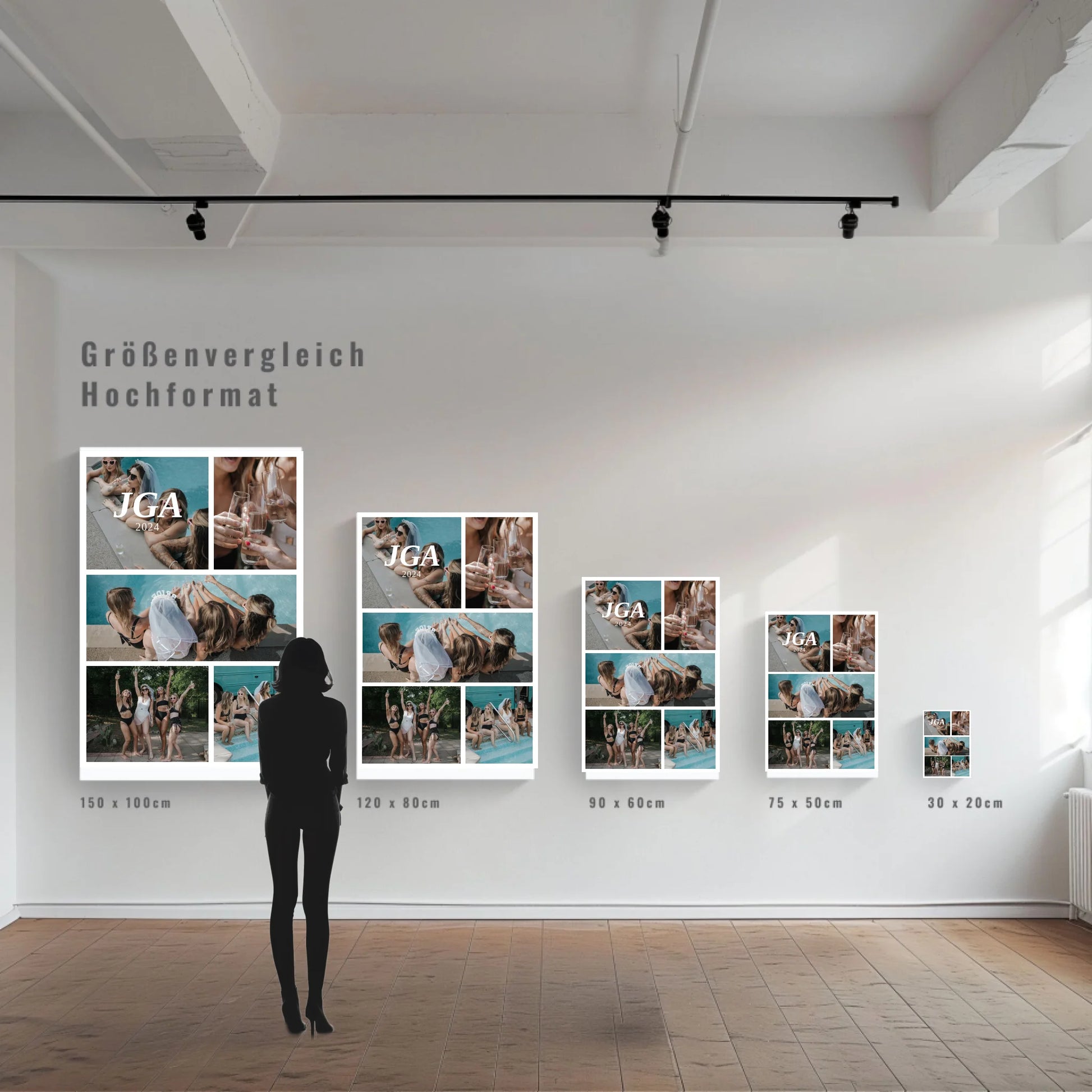 Fotocollage Junggesellinnenabschied – Personalisiertes JGA Poster