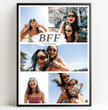 Beste Freundin Fotocollage – personalisiertes BFF Poster - posterfolio.de