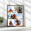 Beste Freundin Fotocollage – personalisiertes BFF Poster - posterfolio.de