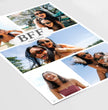 Beste Freundin Fotocollage – personalisiertes BFF Poster - posterfolio.de