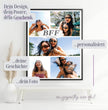Beste Freundin Fotocollage – personalisiertes BFF Poster - posterfolio.de