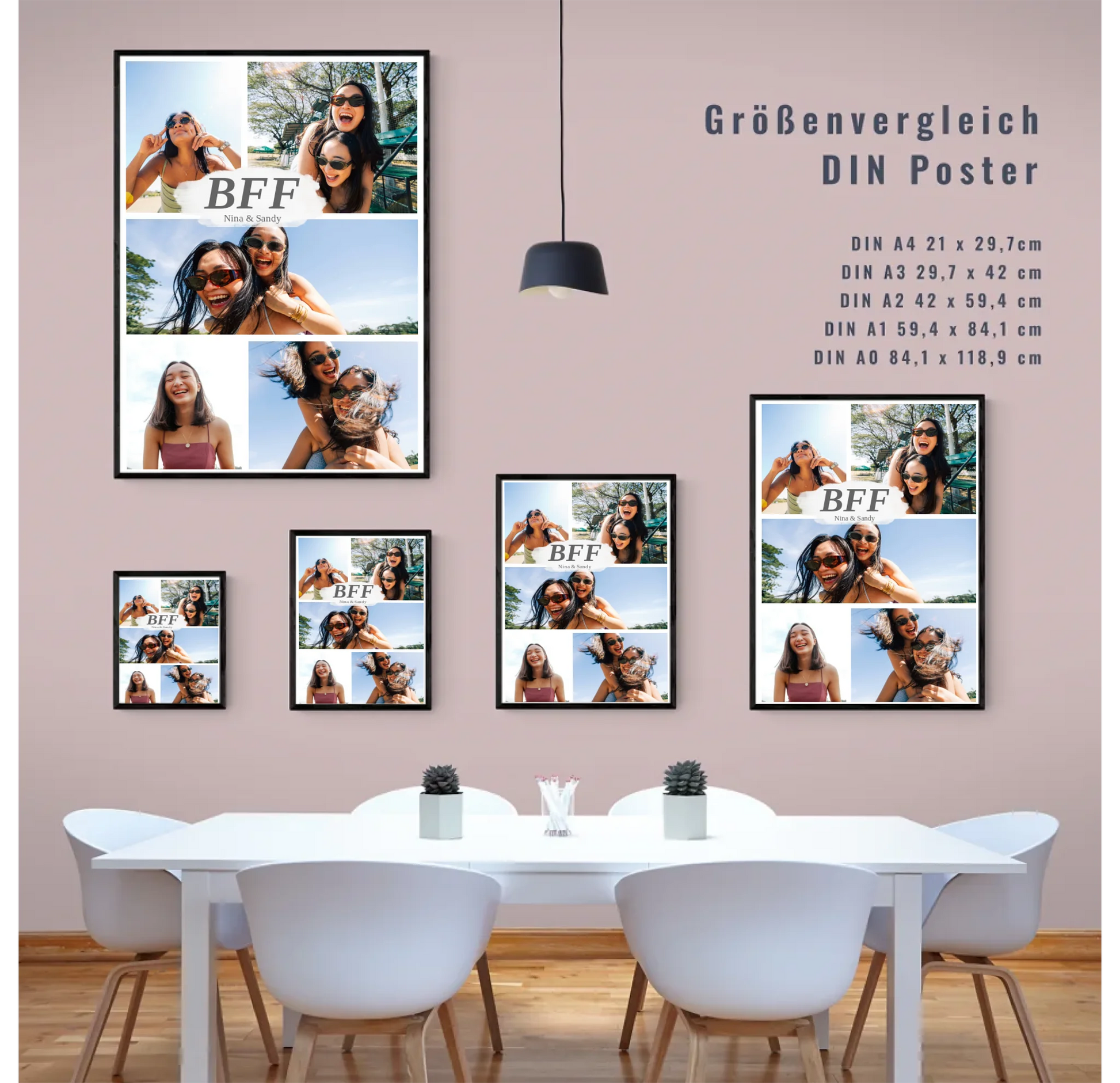 Beste Freundin Fotocollage – personalisiertes BFF Poster