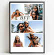 Beste Freundin Fotocollage – personalisiertes BFF Poster - posterfolio.de