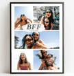 Beste Freundin Fotocollage – personalisiertes BFF Poster - posterfolio.de