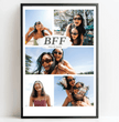 Beste Freundin Fotocollage – personalisiertes BFF Poster - posterfolio.de