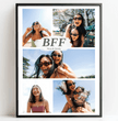 Beste Freundin Fotocollage – personalisiertes BFF Poster - posterfolio.de