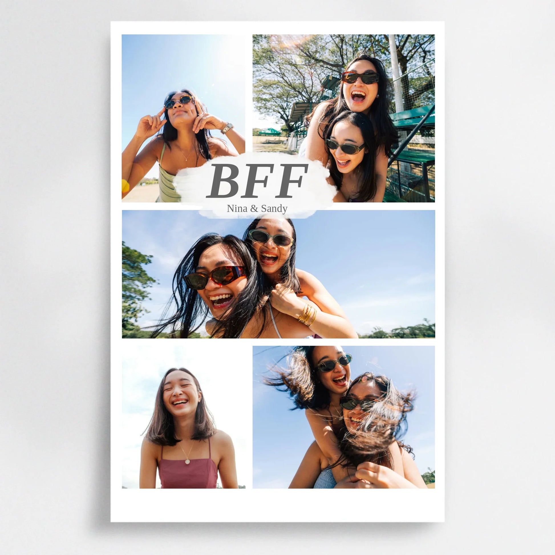 Beste Freundin Fotocollage – personalisiertes BFF Poster