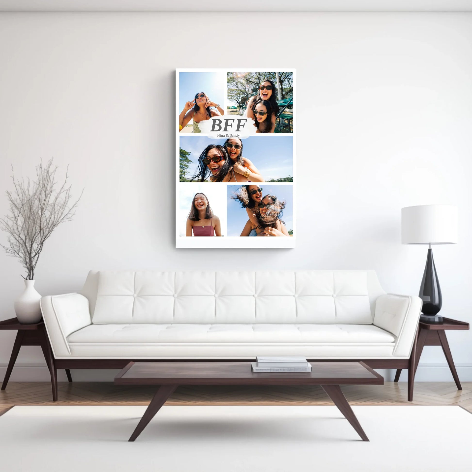 Beste Freundin Fotocollage – personalisiertes BFF Poster