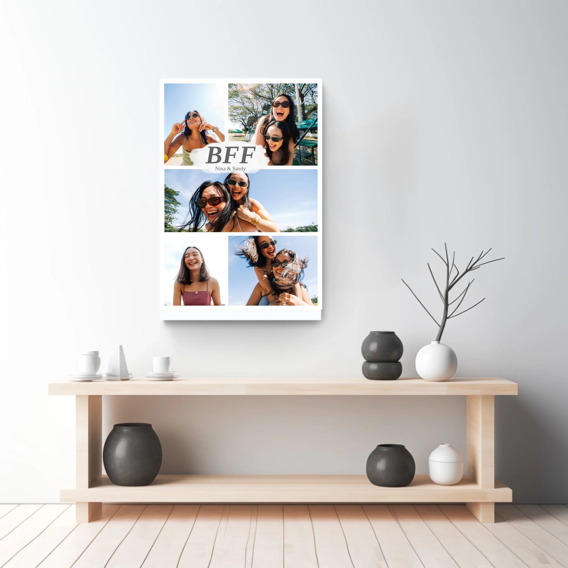 Beste Freundin Fotocollage – personalisiertes BFF Poster