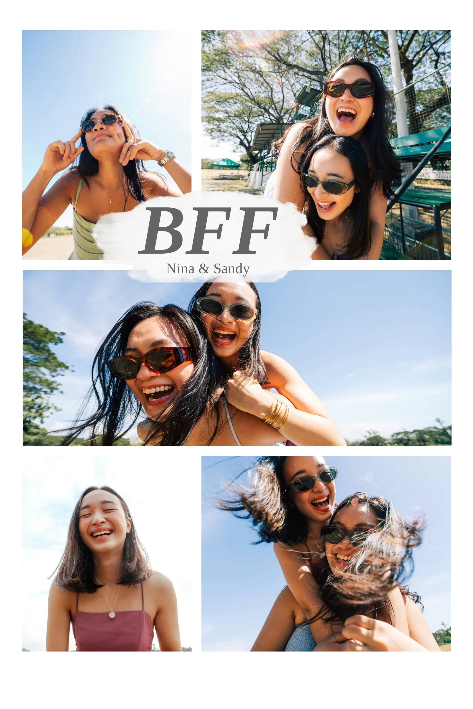 Beste Freundin Fotocollage – personalisiertes BFF Poster