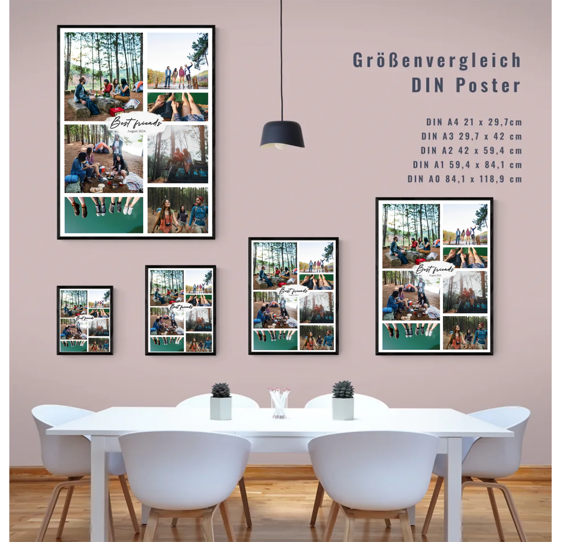 Fotocollage Best Friends – Personalisiertes beste Freunde Poster