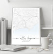 Wo alles begann Poster: dein besonderer Ort mit Landkarte & Namen - posterfolio.de