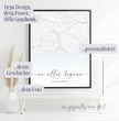 Wo alles begann Poster: dein besonderer Ort mit Landkarte & Namen - posterfolio.de