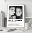 Definitions Poster Beste Freundin – Dein einzigartiges, personalisiertes Geschenk - posterfolio.de