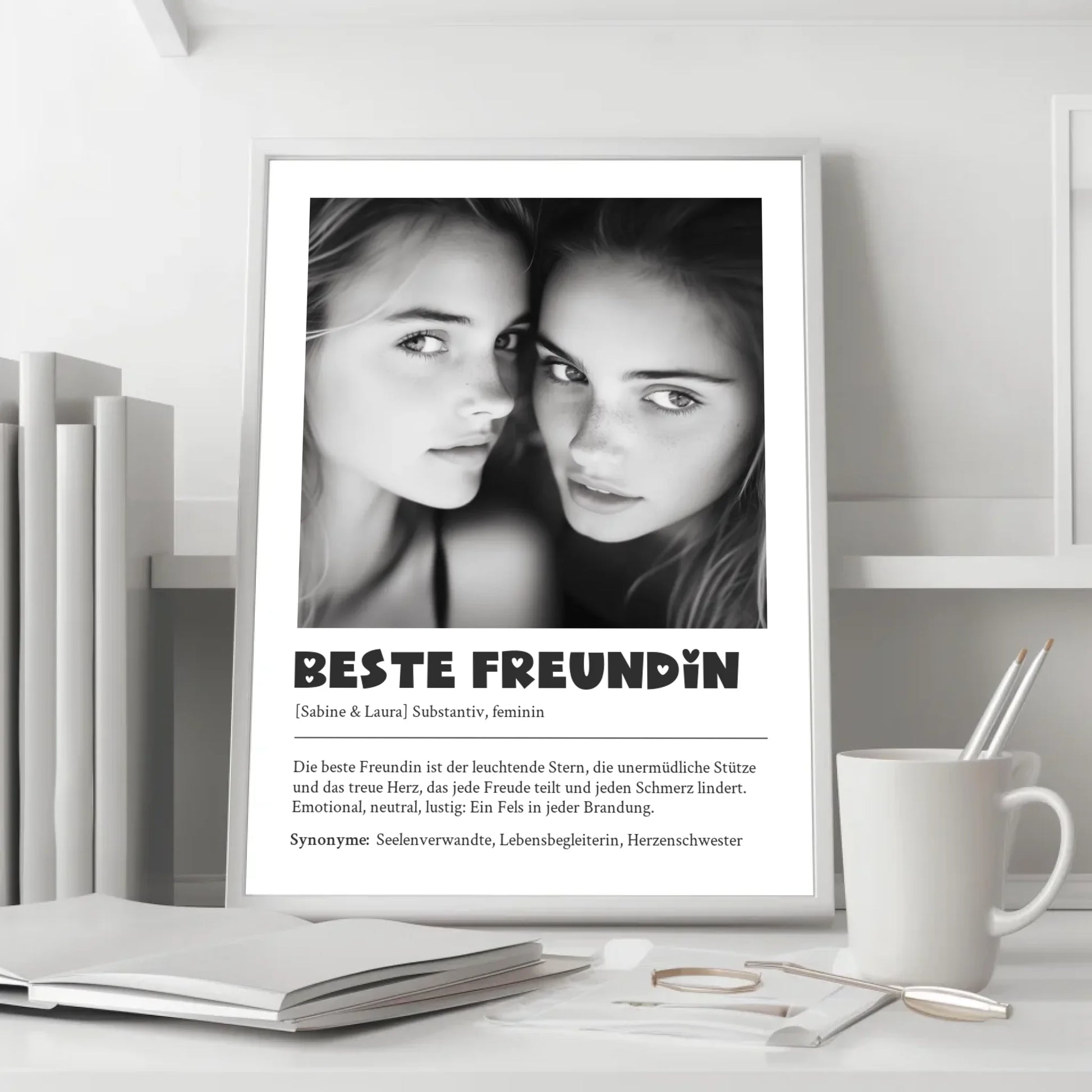 Personalisiertes Geschenk Poster mit Bilderrahmen