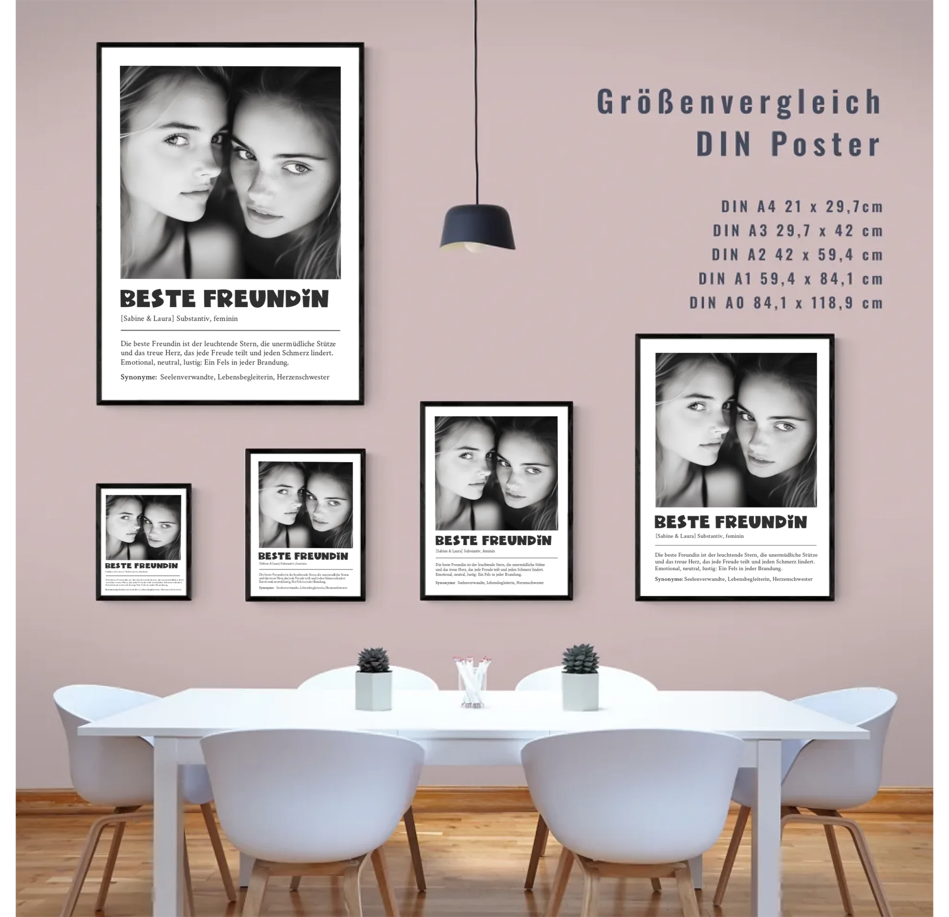 Definitions Poster Beste Freundin – Dein einzigartiges, personalisiertes Geschenk