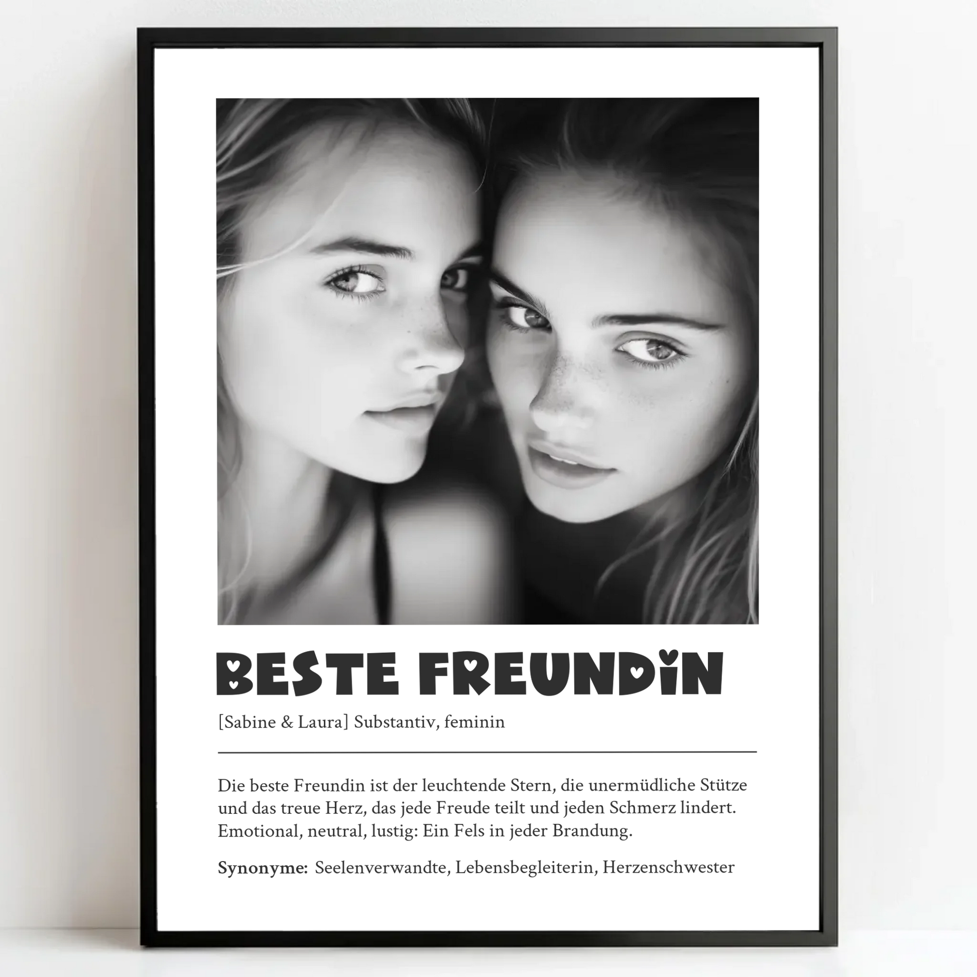 Personalisierte Poster  Bilderrahmen schwarz matt 30 x 40 cm