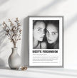 Definitions Poster Beste Freundin – Dein einzigartiges, personalisiertes Geschenk - posterfolio.de