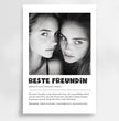 Definitions Poster Beste Freundin – Dein einzigartiges, personalisiertes Geschenk - posterfolio.de